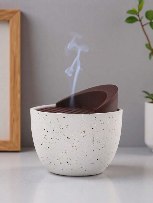 1 Piece Spherical Resin Handheld Incense Burner, Black, Chocolate, Coffee,Style, Middle Eastern, Arabic Incense Holder, Bedroom, Living Room, Office, Hotel, Festival Home Decoration