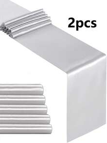 2件/5件/10件缎面婚礼装饰桌旗适用于酒店活动家居生日餐厅宴会丝带桌旗派对桌旗 - 彩色 - 查看 75