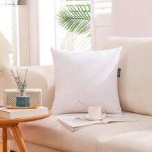 1/2/4pcs Solid Color Pillows Insert, Bedding, Soft Fluffy White Pillows, Christmas Decorations, With Hidden Zipper, High Rebound Polyester Fiber Filling Pillow, Halloween Gift, Halloween Decor, Perfect For Home & Hotel Use, Living Room, For Bed, Sofa, Bedroom Decorative Stuffer Pillow, Dorm Room Essentials College. - trắng - Xem 14