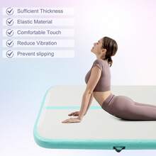 Supernic Air Floor Mat 10ft Tumbling Mat Inflatable Gymnastics Mat Thick With Pump For Youth/Adults - Green without Pump - View 3