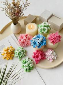 Molde de silicona con forma de flor 3D | Manualidades DIY de jabón, vela, yeso aromático | Decoración del hogar, ornamento de escritorio, fondo de fotografía