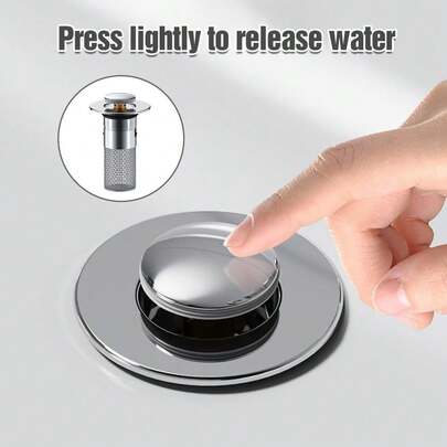 1/2/3pcs Extendable Water Basin Drain Plug, Bathroom Basin Hair Collection Filter Plug, Stainless Steel Mesh + Plastic Spring Core, Suitable For Water Outlet Diameter Of 3.4-4.0 Cm, Made Of Plastic And 304 Stainless Steel.