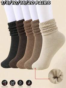 5 Pares de Meias Casuais Vintage, Meias Grossas de Lã Macias e Felpudas, Respiráveis e Absorventes de Suor, Presentes Perfeitos para Caminhada, Volta às Aulas, Halloween e Natal