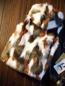 European And American New Men's Imitation Fur Sweater Vest Jacket Halloween Gift For The Recipient Or Father - 黃色 - 查看 2