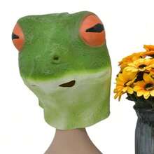 动物全脸猴子面具，大猩猩面具服装化妆舞会搞笑动物头饰，万圣节派对服装道具 - 公鸡、牛、狮子、老虎、鸽子、老鼠、青蛙、考拉、恐龙、鹦鹉、小黄鸭、圣诞节