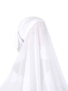FADZOYLE 1 Stück praktischer einfarbiger Chiffon Hijab & elastische Unterkappe, atmungsaktiver dehnbarer Turban Hut, langer Kopftuchschal, Bandana Hijab, weich und leicht, multifunktional für muslimisches bescheidenes Gebet, täglichen Gebrauch, praktisch und sicher, Zubehör für Frauen, seidig, großzügige Größe für Abendkleider, Party, Reise, Büro, Geschenk, Feiertag, Strandtuch - Verschiedenfarbig - Übersicht 13