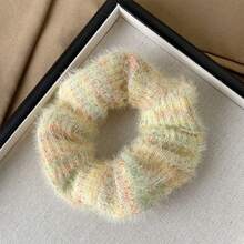 针织发圈 时尚冬季百搭可爱女孩彩色弹力彩虹色发饰 发圈、马尾辫、发绳、发圈、发绳头饰 - 彩色 - 查看 15