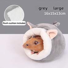 1 件装温暖棉窝仓鼠屋龙猫冬眠洞穴床冬季毛绒垫