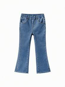 Balabala Mädchen Thermisch gefütterte Jeans, Winter warme ausgestellte Jeans, Stylisch