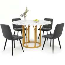 Dining Table & Chair Sets - Gold + MDF+Metal - View 5