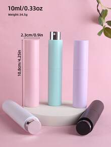 1/2/5 件 10ml 高端旋转喷雾玻璃香水瓶 - 可再填充面部喷雾瓶，超细雾，便携式旅行必备，适合旅行、学校、度假、露营、度假、迷你时尚旅行香水喷雾瓶带补充工具 - 彩色 - 查看 5
