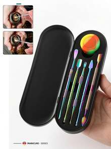 Stainless Steel Tobacco Paste Spoon Set Cleaning Pipe Tool Carving Tool Tobacco Spoon Tool - Multicolor - View 4