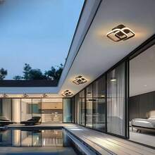 1 件室内吊灯，双面吸顶灯 3000K-6000K，适用于走廊、楼梯、门廊、露台、客厅、厨房 - 三色光 - 查看 12