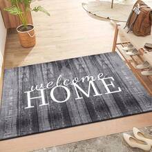1pc Welcome Home Printed Rectangular Outdoor Doormat, Made Of Polyester, Non-Slip Entrance Mat For Indoor/Outdoor Use, Suitable For Living Room, Bedroom, Kitchen, Bathroom, Patio, Home Decor, Outdoor Decoration. - 樣式1 - 查看 5