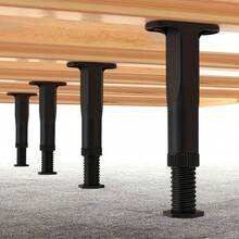 [Heavy-Duty   Adjustable] 4pcs Heavy-Duty Adjustable Bed Frame Support Legs   Versatile Furniture Center Board, Durable Plastic, Enhanced Grip   Suitable For Beds, Sofas, Dressers, Home Renovation Furniture Feet Pads (5.31"-8.66") - màu đen - Xem 2