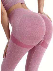 3 Packs Women Seamless Soft Sports Leggings,Women's Activewear  High Waisted Workout Gym Yoga Pants. - 藍粉紅紫 - 查看 4