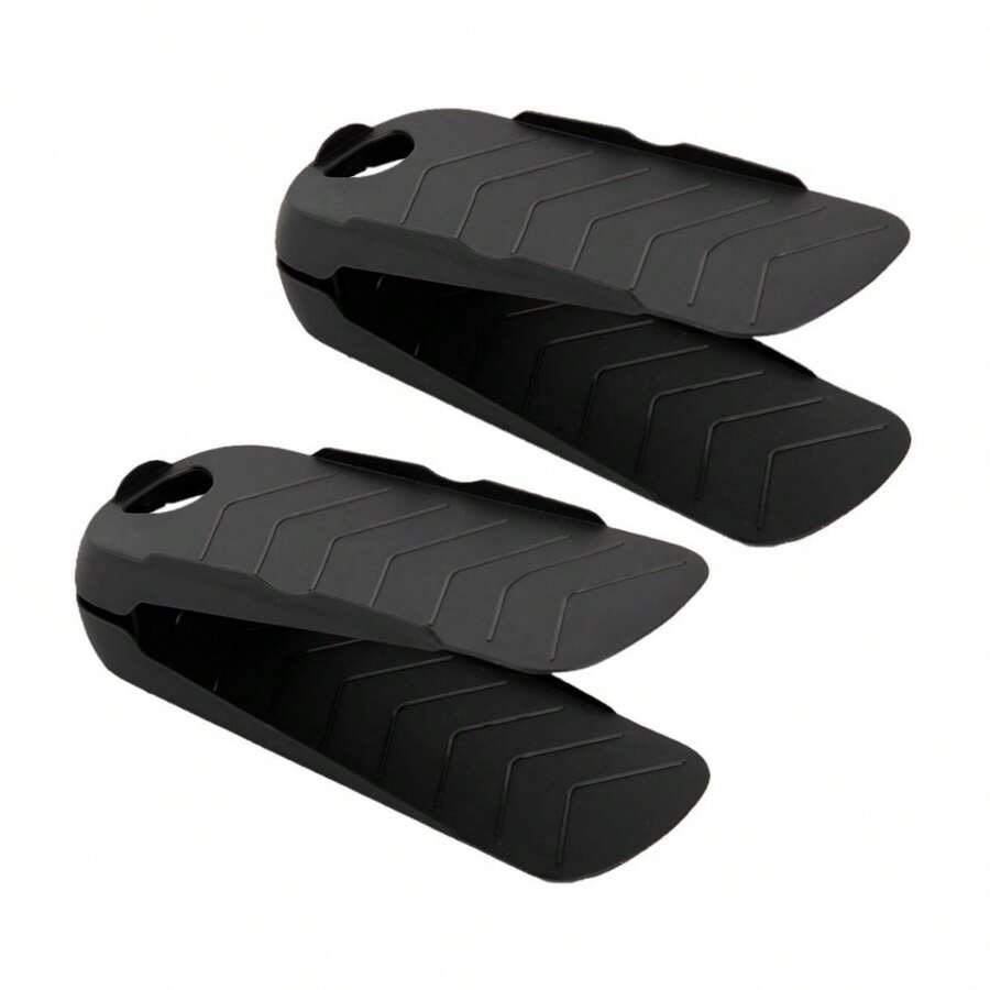ZYLX SHOPPING – Pack 2 Organizadores de Zapatos 28 cm Negro o Beige Ahorra Espacio - Negro - Ver 1