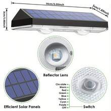 Solar Fence Lights Outdoor, IP66 Waterproof LED Deck Light, Dusk To Dawn Fence Lights Solar For Wall, Railing, Step, Patio, Pool, Backyard, Outside