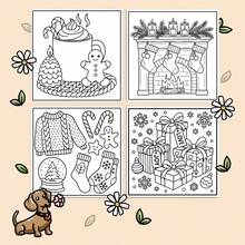 22 页舒适的圣诞主题 - 适合初学者使用厚纸、简单图案、万圣节和节日设计 - 轻松艺术、轻松圣诞节、生日、感恩节礼物、成人着色书、俏皮插图、创意插图 - 單件 - 查看 4