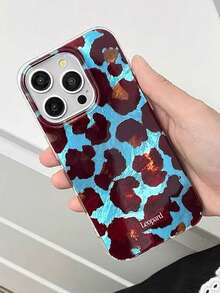 Cheetah, Leopard Print 1pc Leopard Print Vintage Style Colorblock Phone Case, Compatible With IPhone 16 Pro Max/15 Pro/14/13/12/11/17 Pro, Anti-Drop Protective Cover