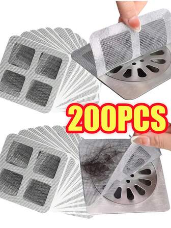 10-200 st engångs duschavlopp hårfångare duschavloppsskydd golv handfat filter hårstopp för badrum kök