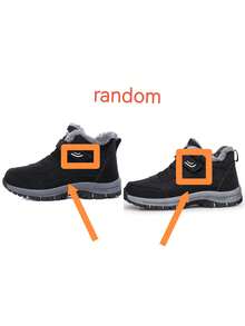 Autumn/Winter Casual Sports Shoes, Teenager & Couple Shoes, Campus Student Outdoor Sports Running Shoes, Hiking Shoes, Snow Boots, Wear-Resistant Anti-, Convenient Hook And Loop Closure - Black - View 7