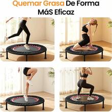 Brincolin Ejercitador Adulto, Trampolin Fitness, Resistente y Antideslizante, Marco de Acero Reforzado Redondo 91CM/36IN, con 30Pcs Resortes, para Aerobico, Jumping, Jercicio y Terapéutico(rojo) - 1 - Ver 2