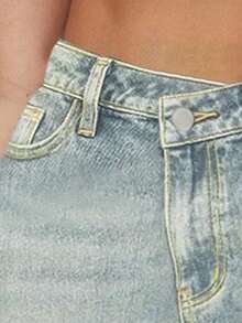 Jeans de pierna recta y largo hasta el tobillo, estilo retro de Hong Kong 2025, versátil para mujeres de estatura baja