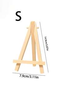 1 pieza Caballete de escritorio mini/mediano/grande, Caballete de pintura para niños de madera, Soporte de exhibición de marco de pintura digital al óleo, Soporte para tablero de pintura, Caballete triangular, Tablero de notas, También adecuado para soporte de teléfono/tableta