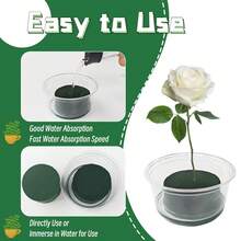 6/10 szt. okrągłych bloków pianki florystycznej, okrągła pianka florystyczna, blok pianki florystycznej do mokrych kwiatów, materiały do kompozycji kwiatowych do projektów rzemieślniczych, sucha pianka florystyczna do sztucznych kwiatów, bloki pianki kwiatowej do dekoracji nawy weselnej