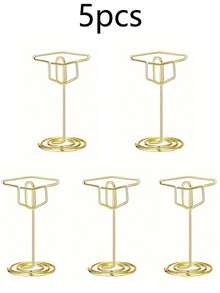 5 Stücke/3 Stücke/1 Stück Abschlusskappe, goldener multifunktionaler Visitenkartenhalter, Notizzettelhalter, Kartenhalter, Nachrichtenhalter, Papierhalter, Büro Schreibtischhalter