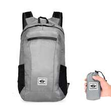 20L Foldable Backpack, Hiking Backpack, Outdoor Sports Bag, Lightweight Waterproof Backpack, Waterproof And Comfortable Foldable Backpack, Ultralight Portable Storage Bag, Perfect For Camping Essentials, Camping Gear, Hiking, Travel Accessories, Waterproof And Durable, Great For Christmas, Halloween, Thanksgiving, And Back-To-School Gifts. Available In Orange, Black, Lake Blue, And Gray. - 彩色 - 查看 3