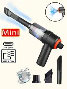 Cordless Car Vacuum Cleaner Powerful Handheld Mini Vacuum Cleaner 2-In-1 Low Noise Air Buster With Multi-Nozzles Rechargeable Air Duster Car Cleaning Kit Car Detailing Vacuum For Car, Home, Office, Pet, Keyboard