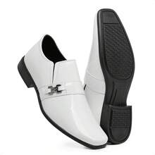 Men's Dress Shoes/Bridle Casual Shoes Synthetic Fiber Buckle Party Shoes - 白色 - 查看 3