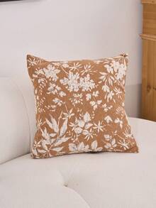 1 pieza Funda de almohada cuadrada de jacquard floral vintage, extraíble y lavable, adecuada para sala de estar, sofá, dormitorio, jardín, exterior, coche, decoración de otoño/invierno, fiesta (selección de multicolor)