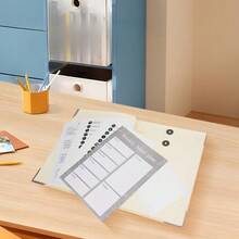 [SMART ACCORDION ORGANIZER]Dokumenten-Ordner mit Verstärkter Bindung & Verschlussklappen - Für A4 Unterlagen & Kleinkram - Ideal für Büro, Homeoffice & Schule - Beige 32x27cm - Standard - Übersicht 10