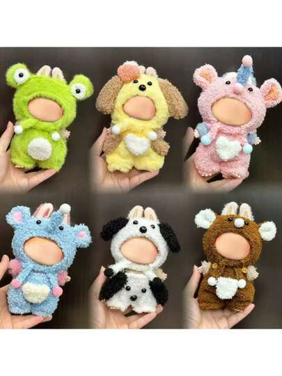 (Solo ropa) Nuevo conjunto de disfraz de muñeca Labobo, lindo rana, elefante, galleta Ann, para 1ra y 2da generación, vestido de fiesta sentado para Labubu