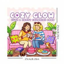 1 Stück (21cm*21cm) Neues Malbuch für Erwachsene, dickeres Papier ist deckend, mit klaren Linien und einfach zum Ausmalen, geeignet für Treffen mit besten Freunden, Freunde genießen Teezeit mit niedlichen Haustieren, süßen Leckereien und gemütlichen Zuhause Szenen "COZY GLOW" Malbuch zum Entwickeln des Denkens, Herbst. Schreibwaren, Schulmaterial, Zeichnen & Malen, Weihnachten