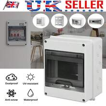 5/8/12 Way Weatherproof Consumer Unit Enclosure RCD MCB RCBO IP65 Electrical Box - 8 Way - View 1