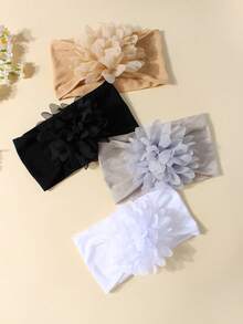 4pcs Soft & Skin-Friendly Cute Infant Headband Set, Suitable For Daily Use In All Seasons - Multicolor - View 5