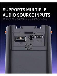 PHILIPS 飞利浦迷你条形音箱 TAB3120，RGB 灯光效果，兼容电视、PC、笔记本电脑、平板电脑、手机，蓝牙 5.3 稳定连接，3.5 毫米 AUX 接口，高音质，3600mAh 大电池，水平垂直放置，适用于游戏、音乐、电影、礼物 - 黑色 - 查看 9