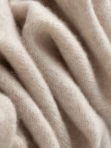 1pc Women's Solid Color Fluffy Thickened Scarf, Large Size Triangle Shawl, Warm Wrap, Versatile Accessory, 64.96X165CM, Autumn/Winter 2025 New Arrival