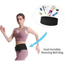 Riñonera para Correr, Cangurera Deportiva Elástica, Riñonera Delgada Ajustable, Cangurera para Correr para Hombre y Mujer, Ideal para Ciclismo, Trotar, Running, Gimnasio, Viaje - M - Ver 4