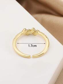 1pc Fashionable Zirconia Big Rhinestone Ring For Women's Daily Wear