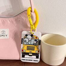 Un set de 1 pieza de Portacarnet de Snoopy, control de acceso, portacarnet de metro, tarjeta de identificación con relieve, carcasa rígida de PC con cuerda colgante y cuerda de resorte - Multicolor - Ver 6