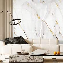 10/20/30pcs 3D Marble Effect Self-Adhesive Wall Tiles PVC Panels - Instant Peel And Stick Splash Guard For Kitchen And Bathroom - Waterproof And Easy To Clean Wall Stickers, Suitable For Living Room, Bedroom, Home Decoration, Imitation Marble Tile Stickers, Foam Wallpaper