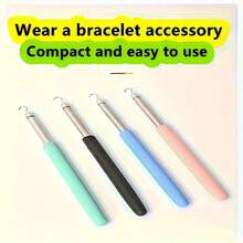 1 pièce/2 pièces Aide-fermoir de bracelet en acier inoxydable, aide-bijou pour fermoir de bracelet, outil portable pour bijoux et équipement de crochetage de bracelet, outil de fixation de bracelet réglable - aide-bijou facile à utiliser pour les femmes