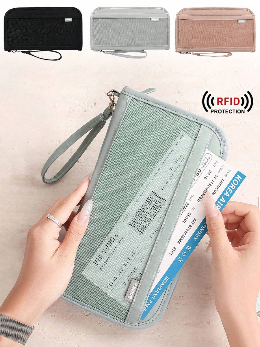 Túi đựng tài liệu du lịch đa chức năng chống RFID có khóa kéo, túi đựng hộ chiếu, chống trộm, lý tưởng để đựng thẻ ngân hàng, hộ chiếu, vé, tiền lẻ và thẻ, đồ dùng cần thiết khi đi du lịch, khóa an toàn, bao đựng hộ chiếu kỳ nghỉ, ví đựng hộ chiếu cho nữ, cho gia đình, hộp đựng hộ chiếu du lịch, nhẹ, chống thấm nước, đồ dùng cần thiết khi đi du thuyền, đồ dùng cần thiết cho kỳ nghỉ cho nam và nữ, đồ dùng cần thiết cho kỳ nghỉ, đồ dùng cần thiết cho năm học mới. - Nhiều màu - Xem 1