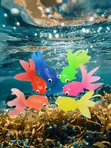 6pcs/Set Interactive Cat Toys - Colorful, Plastic Cat Teaser Toys, Endless Fun & Exercise, Random Colors - Multicolor - View 3