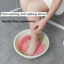 1 pieza Alfombra exfoliante para los pies tipo slouchy, fregador de pies y espalda antideslizante para el baño, alfombra de ducha multifuncional - Ver 4